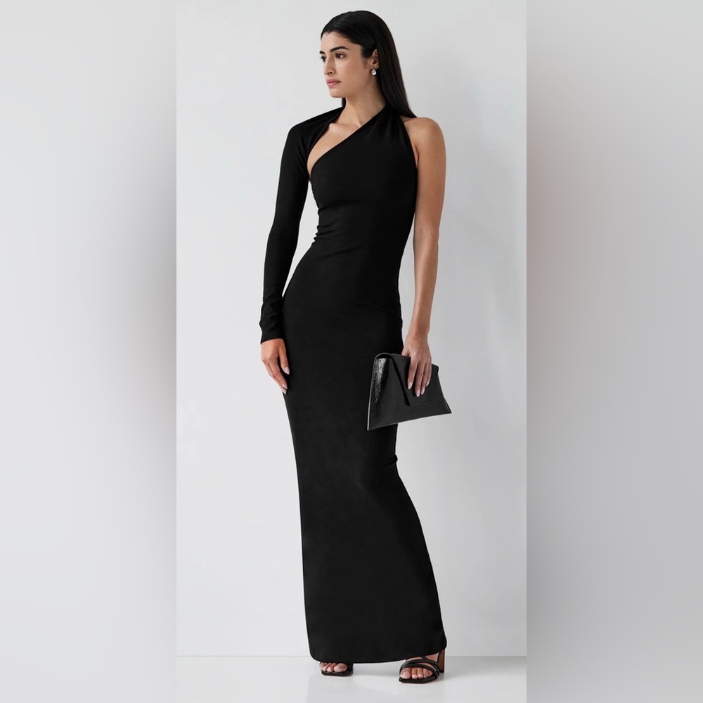 Marcella - Elegant Black One-Shoulder Dress